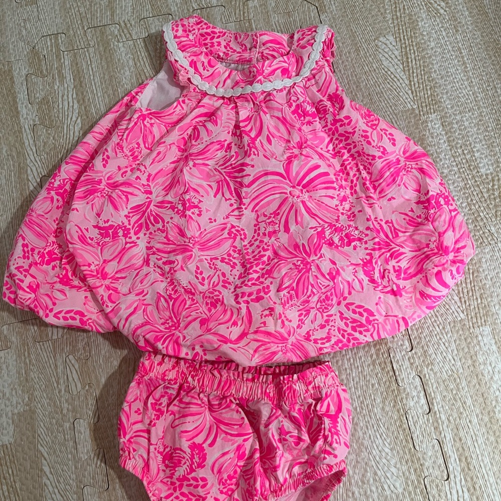 Lilly Pulitzer Pink Diaper Cover - Picture 8 of 8